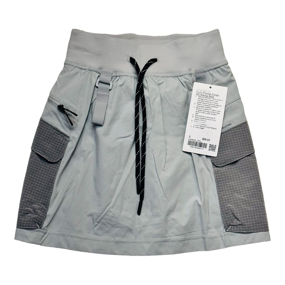 Lululemon Multi Pocket Cargo HR Hiking Skirt / Skort- Seal Grey - Picture 3 of 11